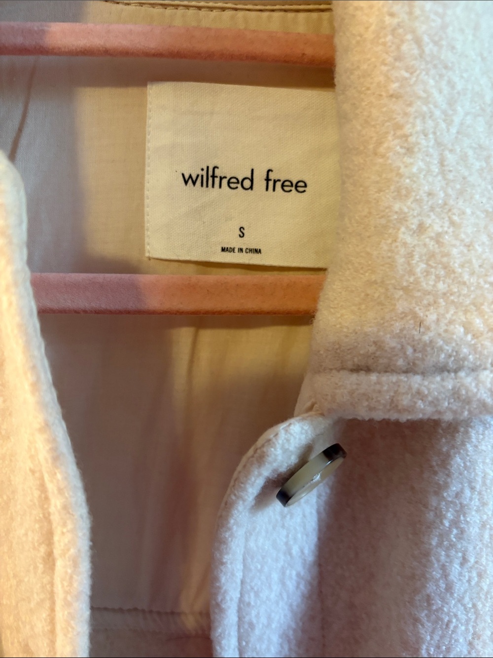 Wilfred- Cream Button-Front Wool Jacket - Picture 2 of 4